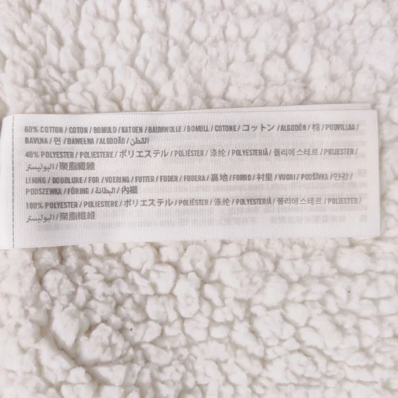 Abercrombie & Fitch Sherpa Lined Gray Cardigan Jacket Open Front Sz XS/S - Picture 10 of 11